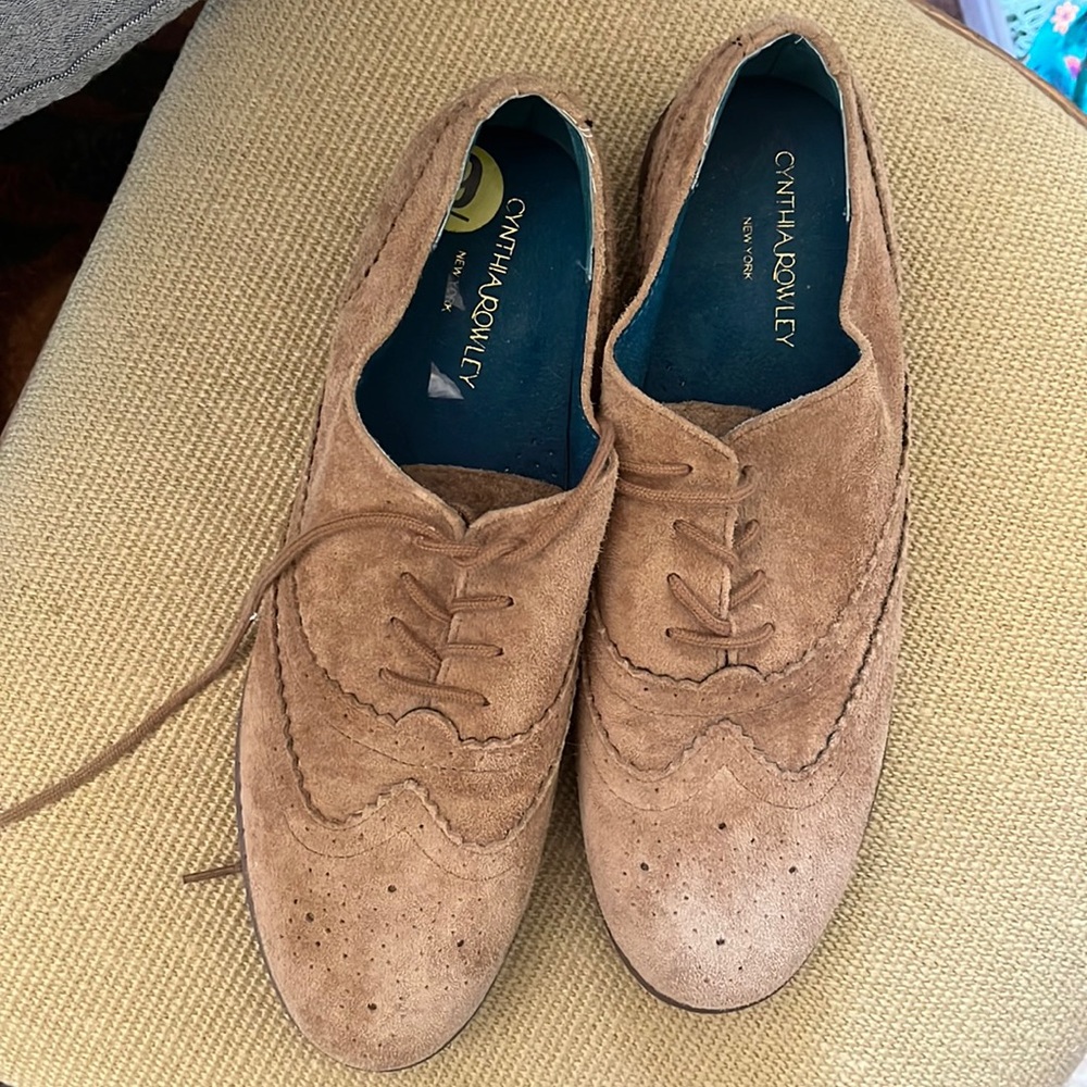 CYNTHIA ROWLEY suede oxfords